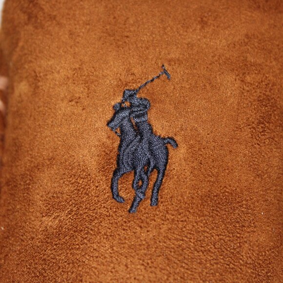 NEW POLO RALPH LAUREN MENS SLIPPERS CHESTNUT‎ - Picture 10 of 10